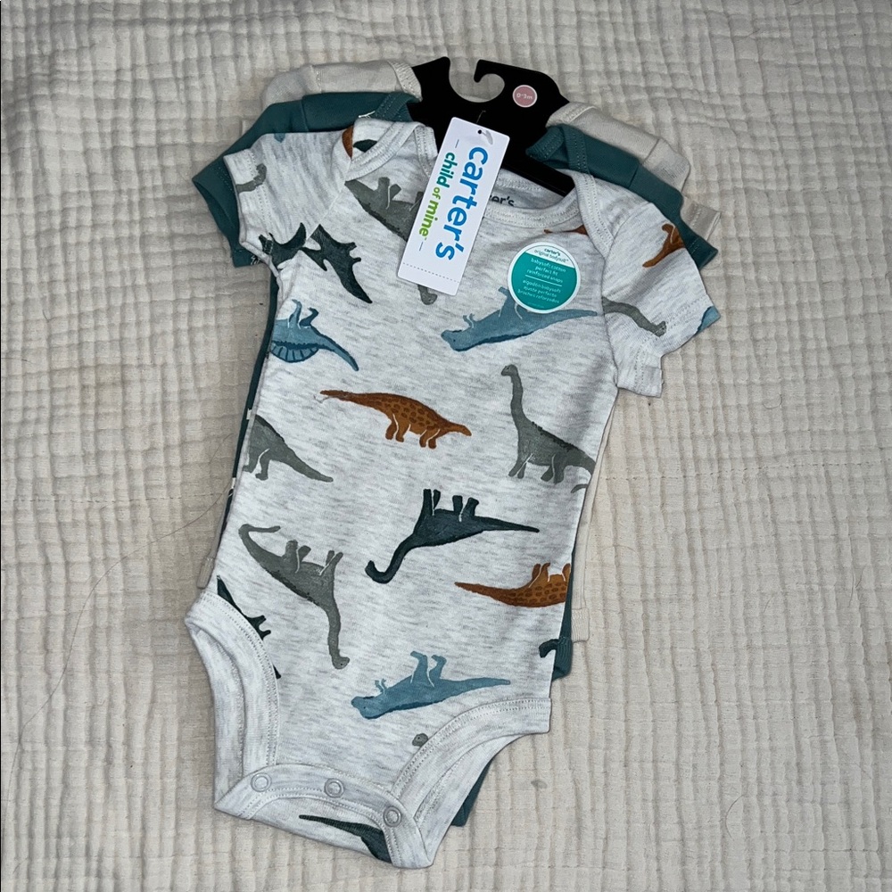 Carter's Dino Bodysuits 3pc Set